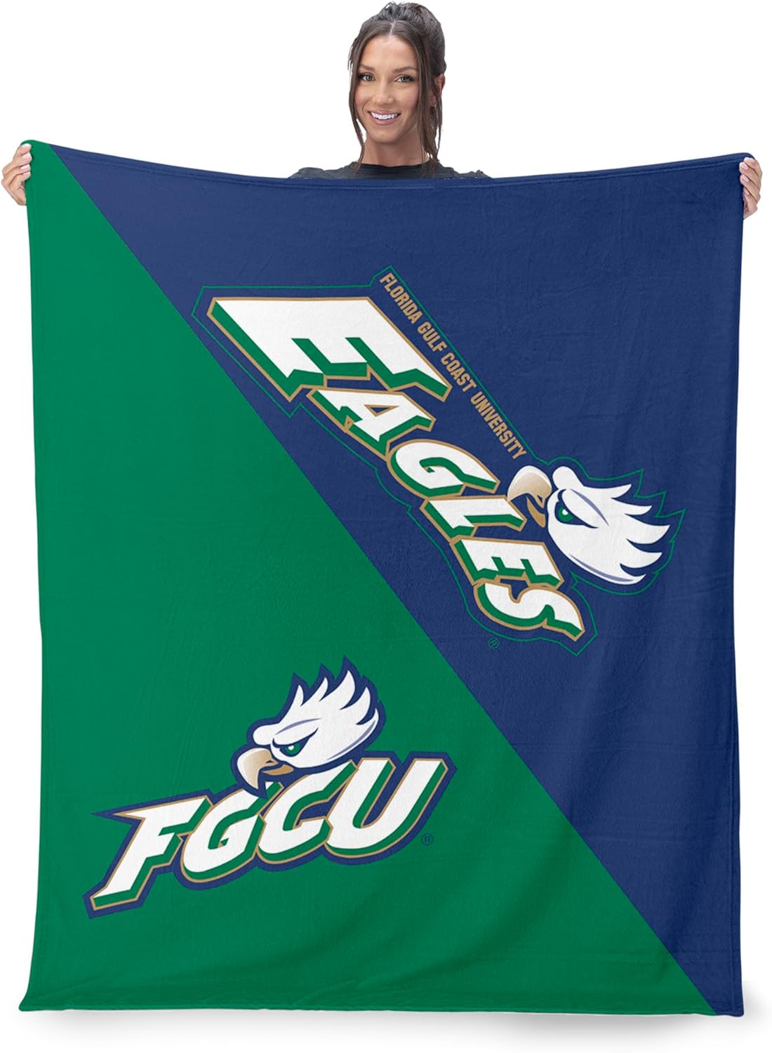 Northwest NCAA Silk Touch Throw Blanket, 46 x 60 in, Ultra Soft Plush Polyester, Lightweight Warm Decorative Fan Gift
