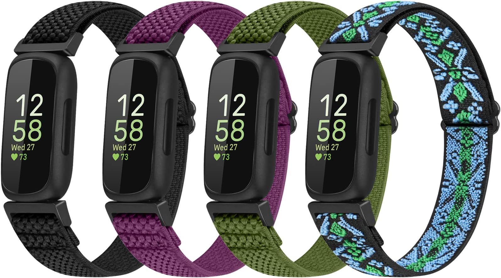 YONWORTH Adjustable Elastic Watch Band Compatible with Fitbit Charge 2 Bands