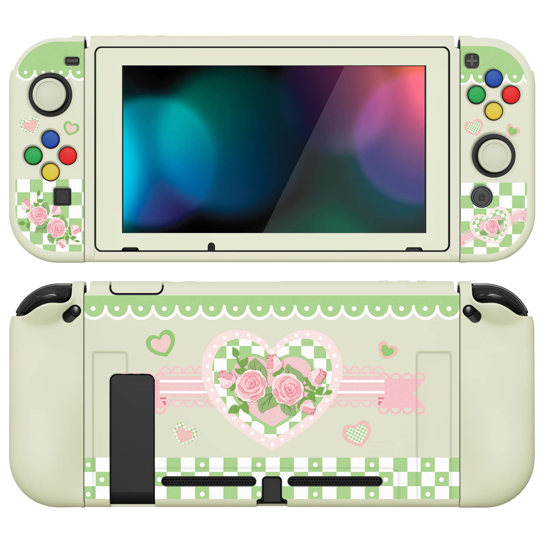 playvital ZealProtect Soft Protective Case for Nintendo Switch, Flexible Cover Protector for Switch with Tempered Glass Screen Protector & Thumb Grips & ABXY Direction Button Caps - Donut Odyssey — view 31