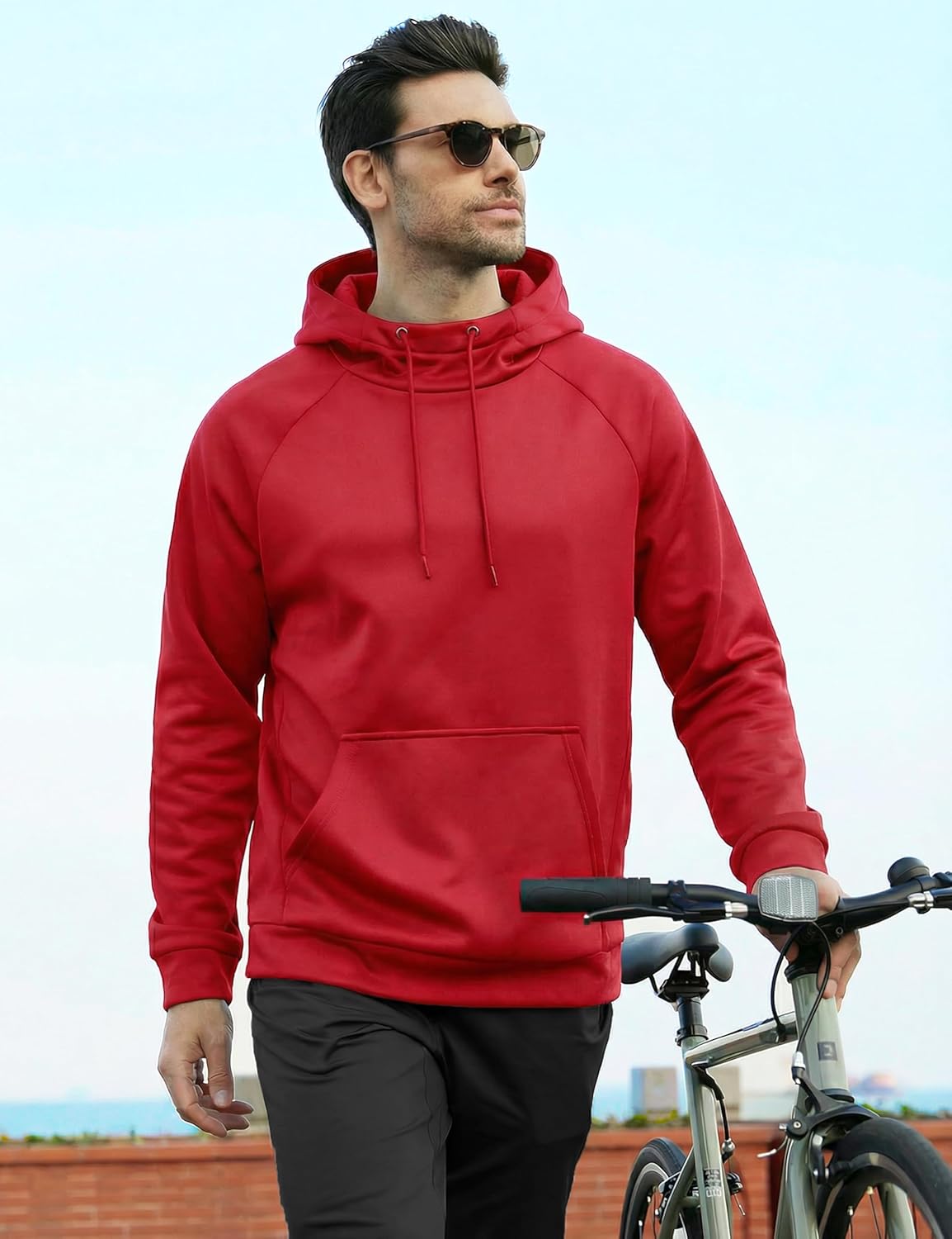 MAGCOMSEN Mens Hoodies Fleece Lined Casual Athletic Sweatshirts Pullover with Kangaroo Pocket - Image 2