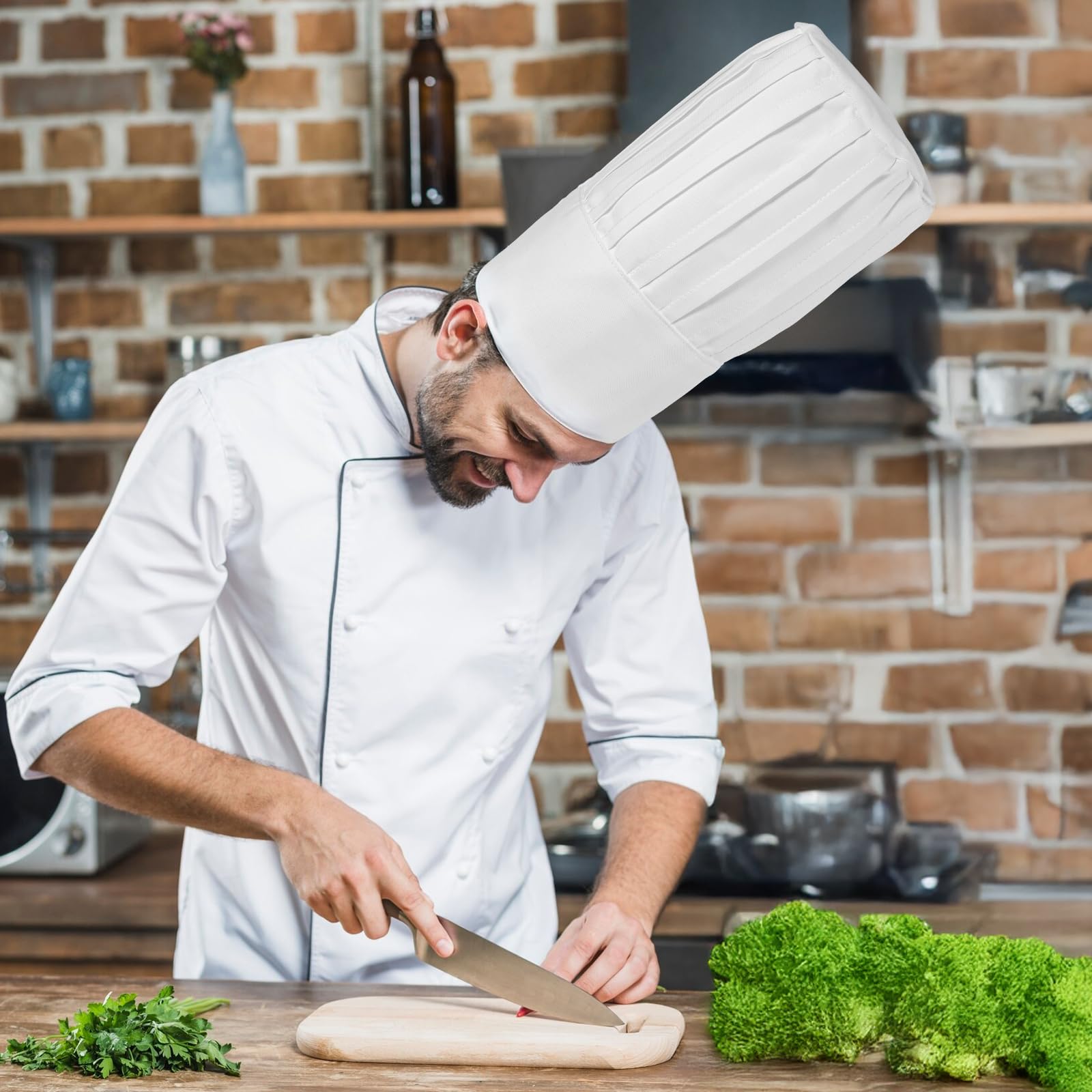 Wysoki kapelusz szefa kuchni regulowana elastyczna taśma piekarz oddychająca kuchnia jedzenie restauracje gotowanie grill czapka szefa kuchni dla mężczyzn kobiet dorosłych dzieci dzieci klasy
