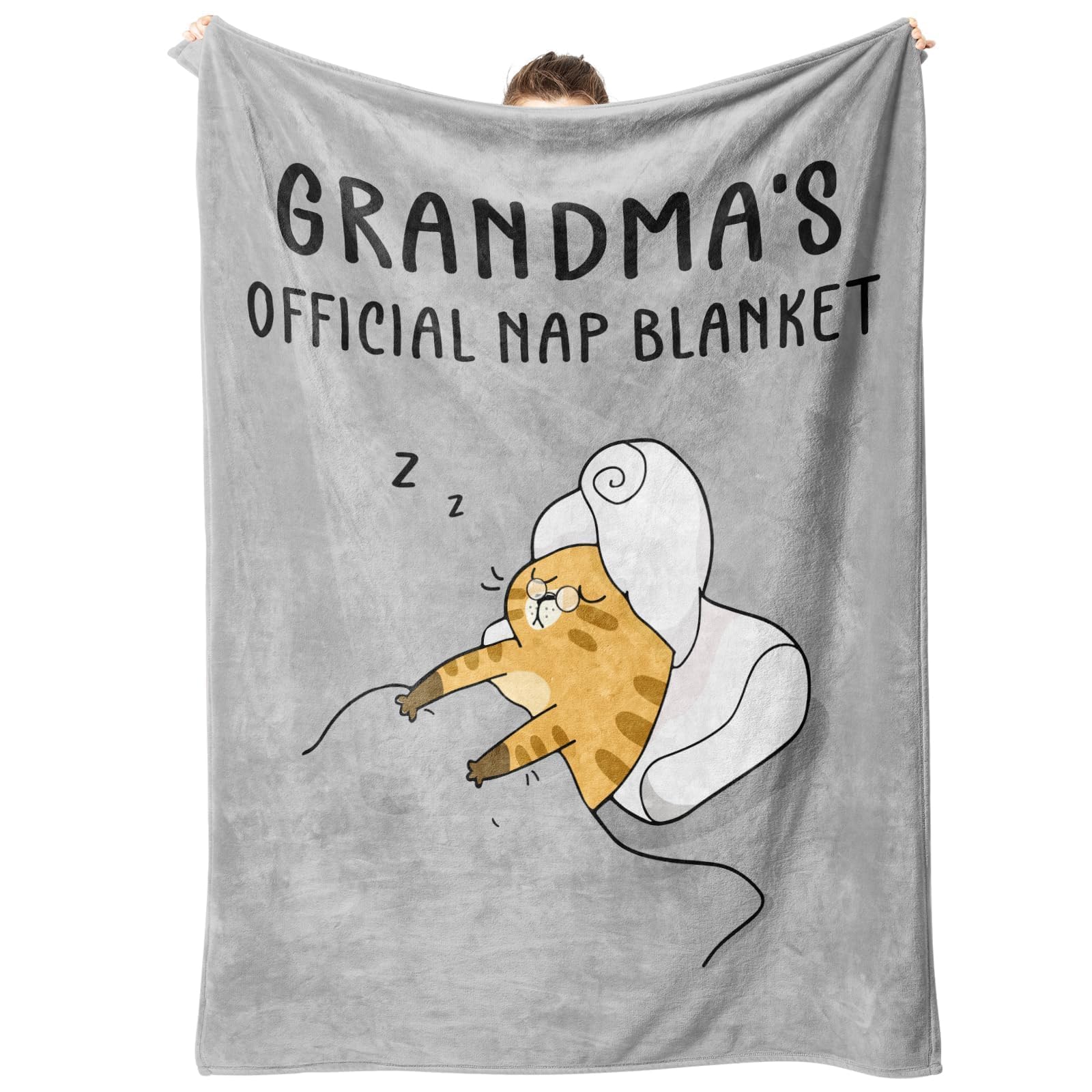 BeneCharm Grandma Gifts, Unique Grandma Christmas Birthday Gifts from Grandkids, Best Grandma Blanket for Mothers Day, 50''x60'' Flannel Nap Blanket