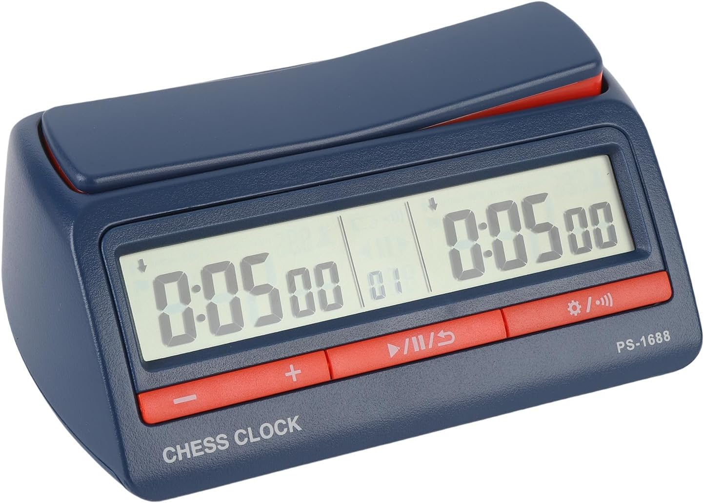 Digital Chess Timer, 8 Timing Rules Chess Clock, Memory Function Game Timer with 42 Customizable Options, Ideal for International Games & Tournaments