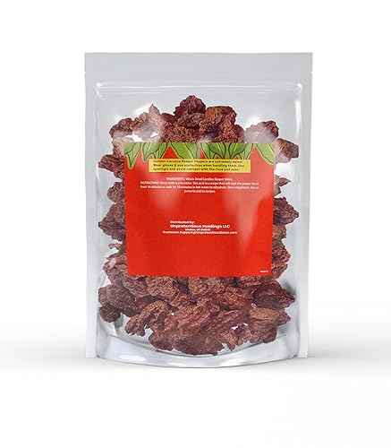 Miniatura 2 de Unpretentious Chiles secos enteros Carolina Reaper, 25 unidades, chiles extremadamente picantes, salsa picante