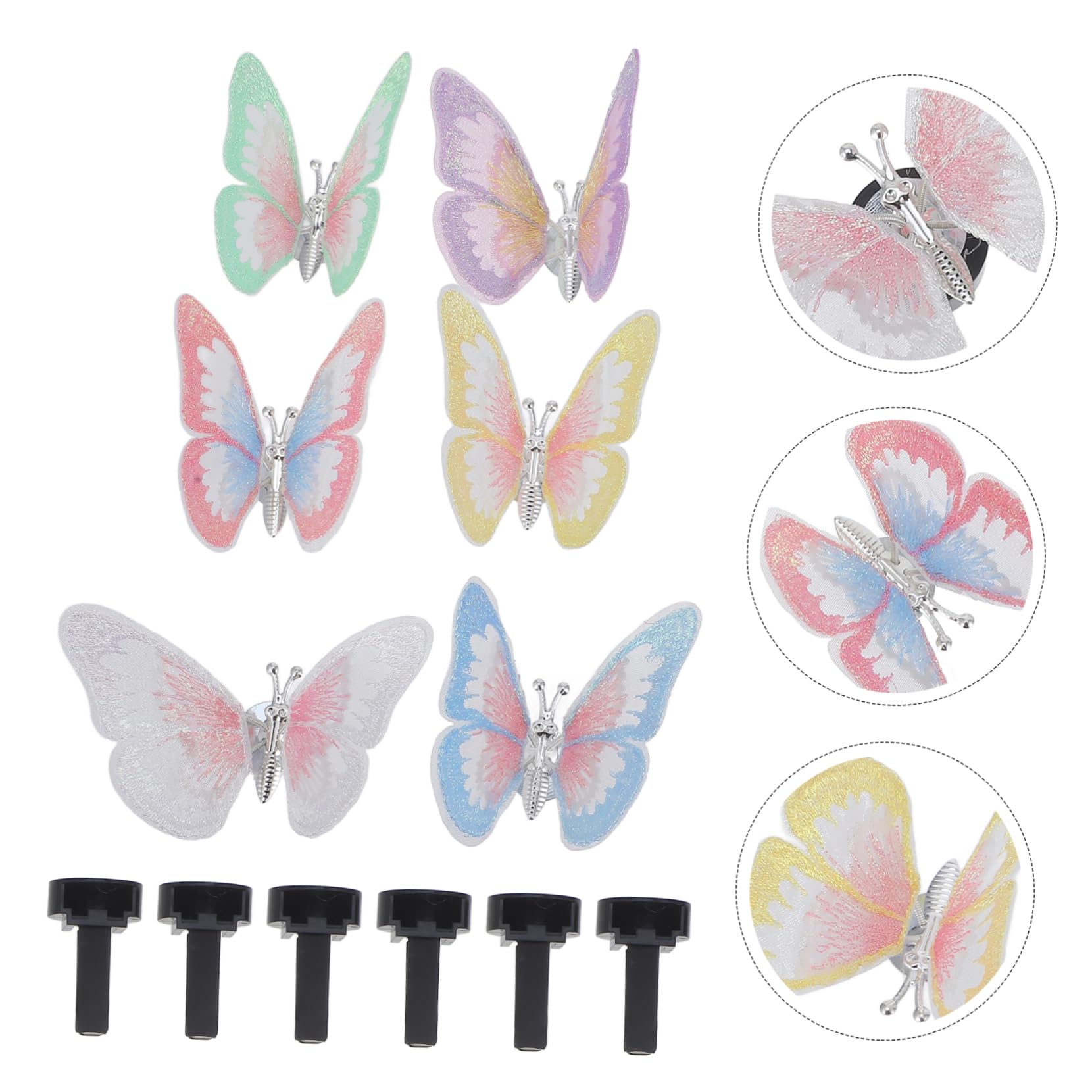 PartyKindom 30stücke Auto Lüftung Clips Süße Schmetterlingsform Aroma-diffusoren Für Innenraum Deko Clips Für Luftauslässe Farbenfrohes Set in Farben