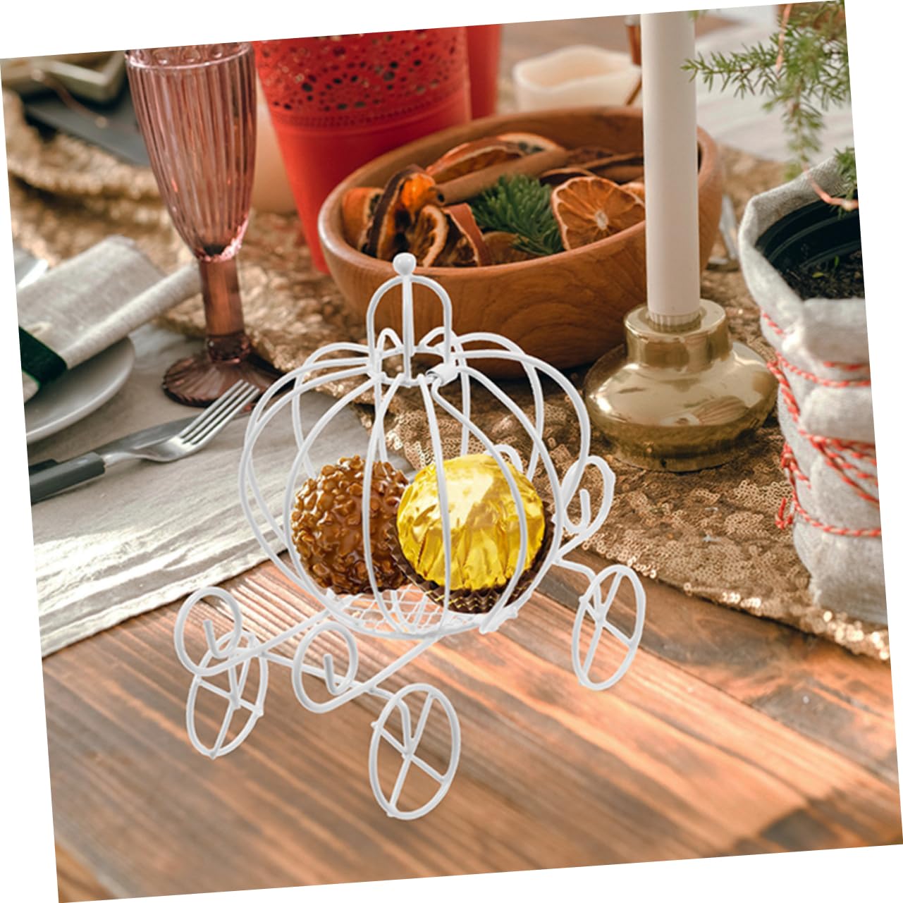 TINEASUR Scatola Di Caramelle A Forma Di Carrozza Di Zucca