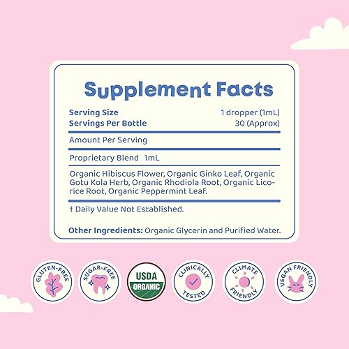 Miniatura 25 de Genius Drops - Suplemento cerebral para niños, suplementos de enfoque y atención para niños, apoyan la función cerebral saludable, gotas de enfoque