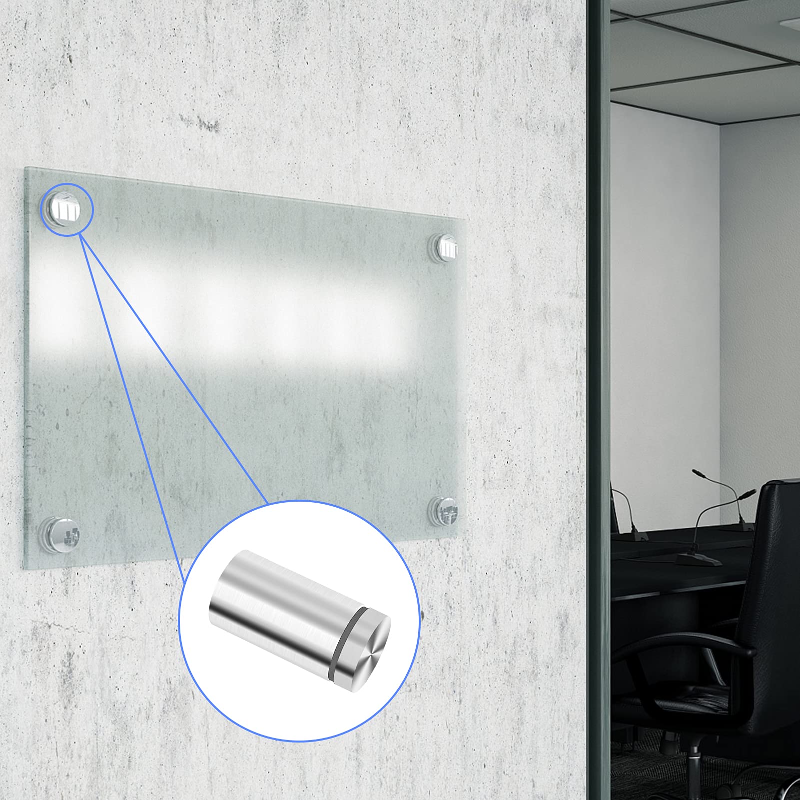 QUARKZMAN 12 Pcs Entretoise En Verre, 1/2" X 1" Vis Publicitaires