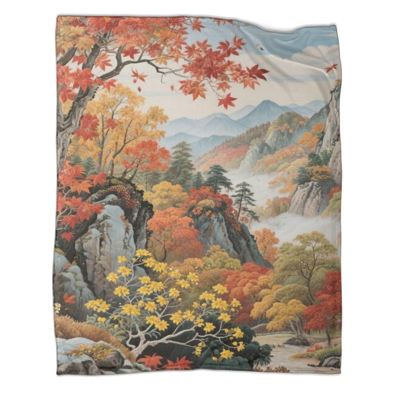Plaid toutes saisons Countryside Views en microfibre double épaisseur