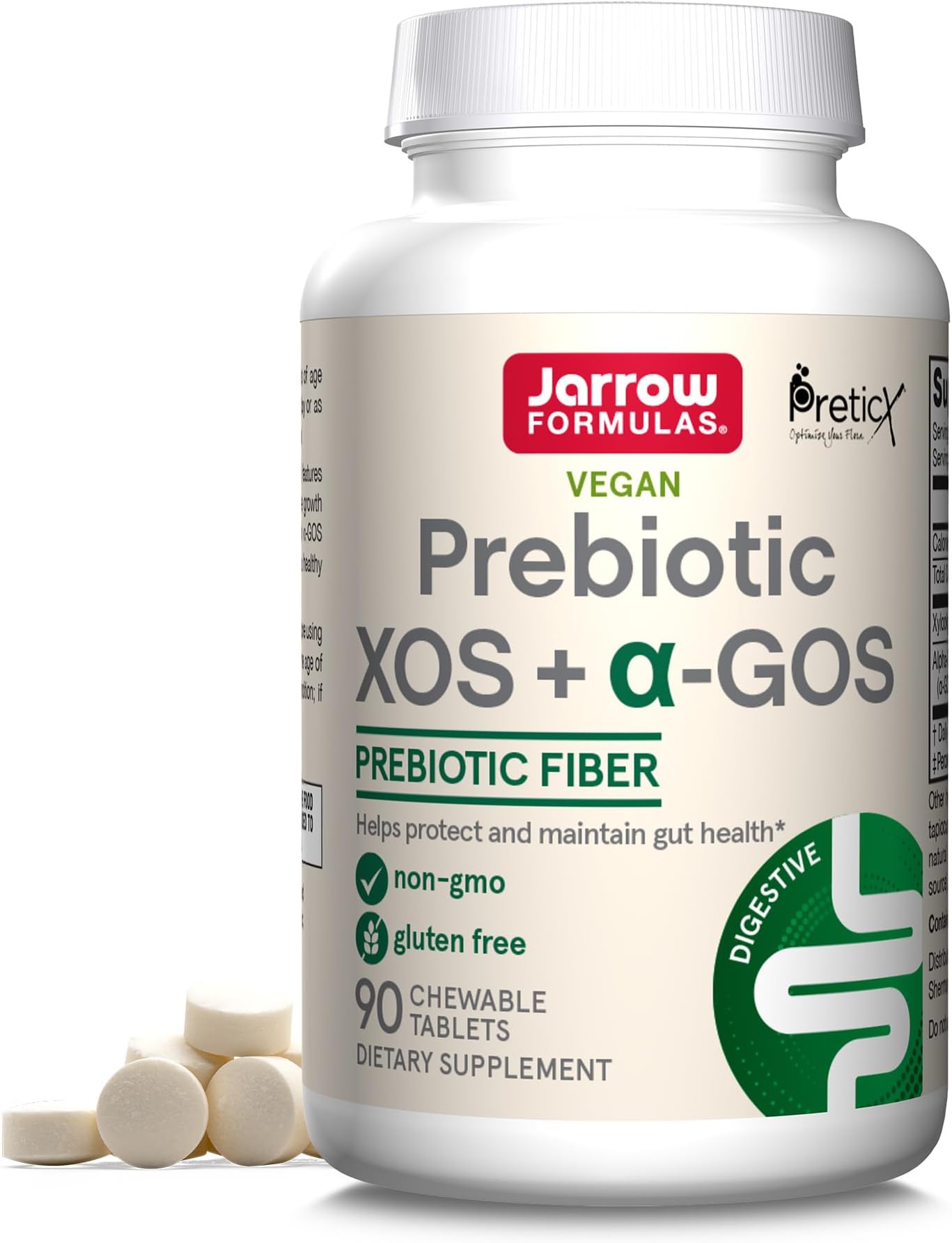 Jarrow Formulas, Prebiotics XOS+GOS, 90 Chewable Tablets