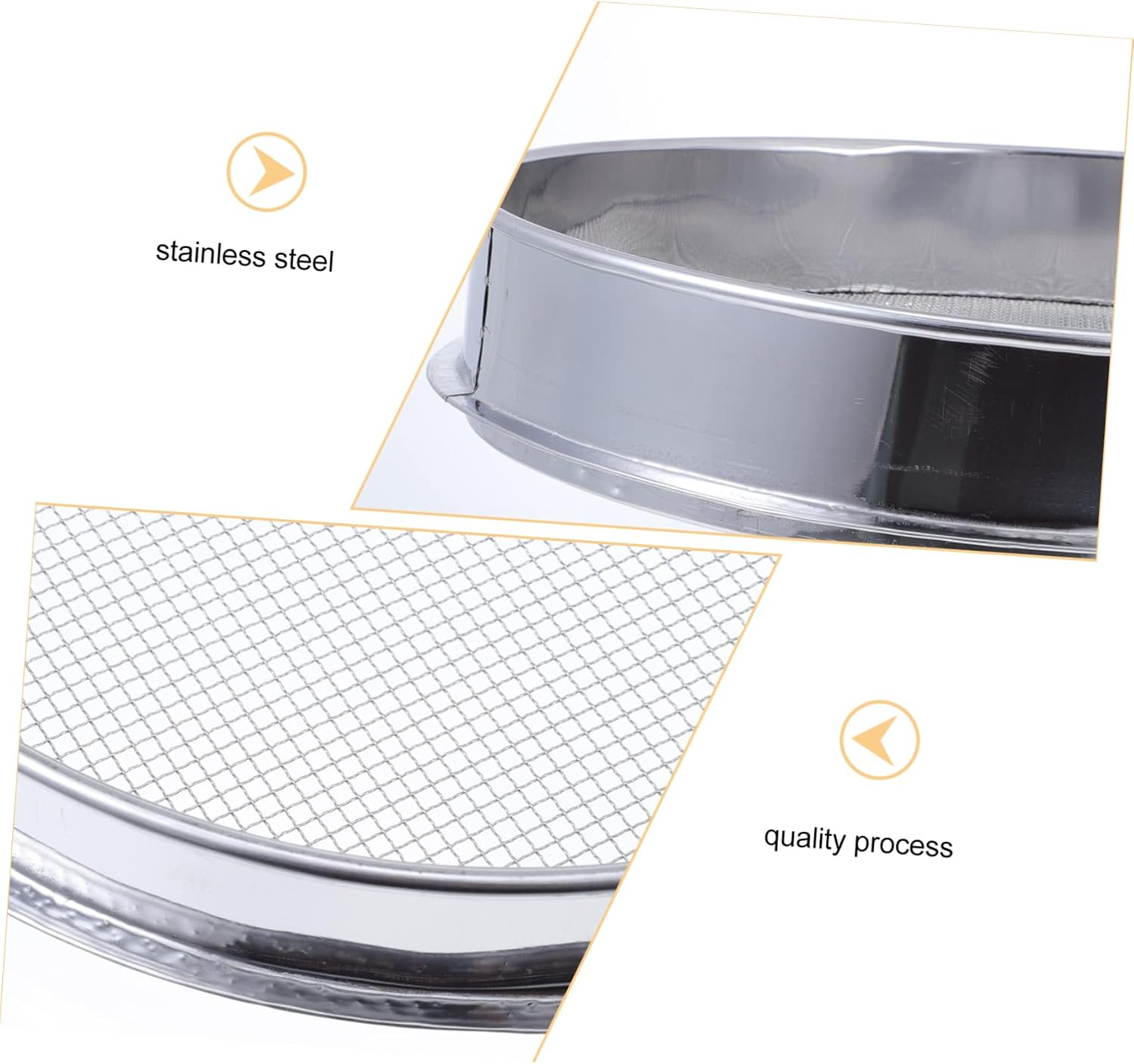 Handheld Stainless Steel Cereal Sifter Fine Mesh Grain Strainer for Baking and Cooking Design for Easy Use and Practicality