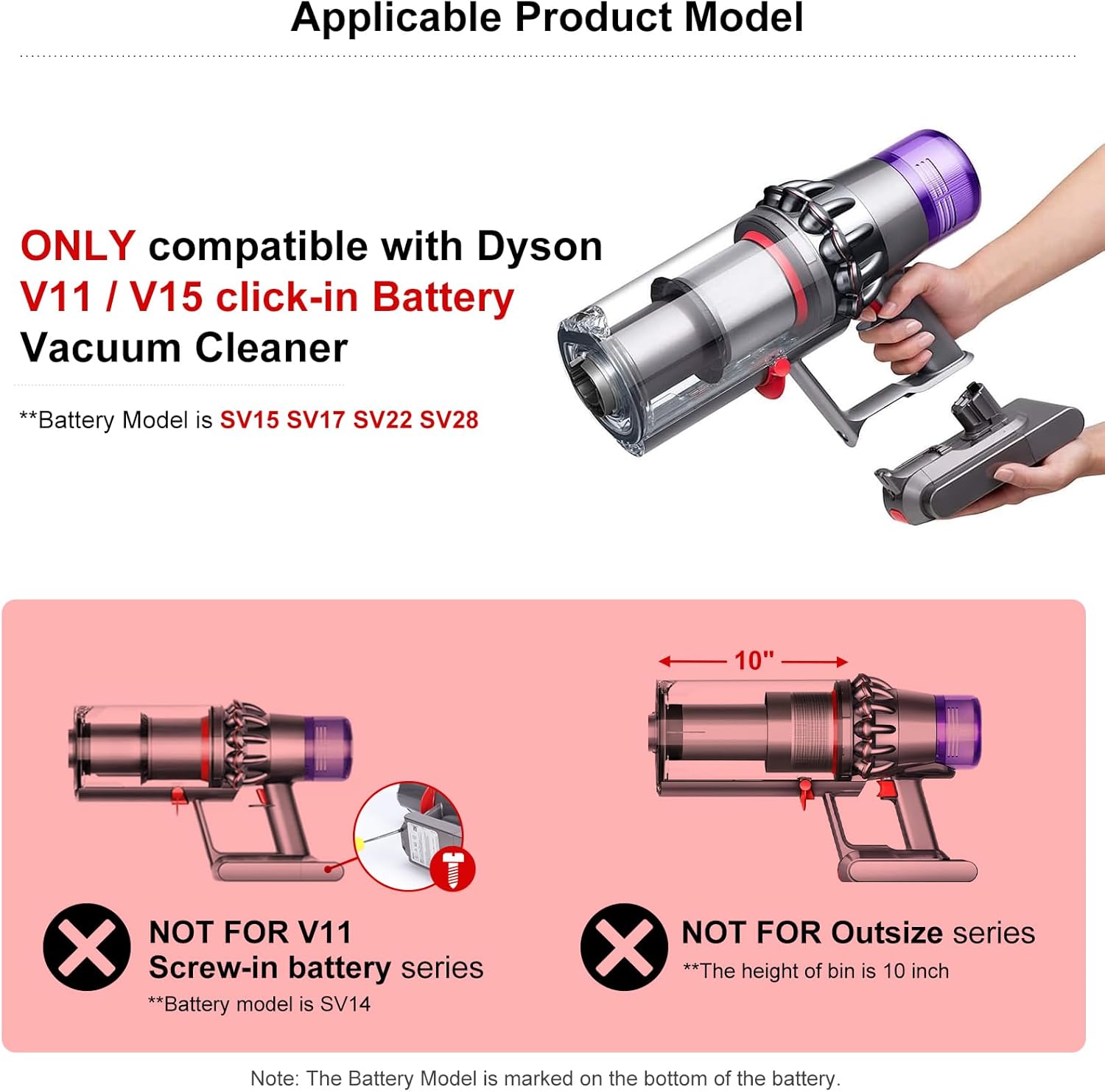V15 Trigger Switch Assembly Replacement Compatible with Dyson V15 SV22, V11 SV15 SV28 Click-in Version Vacuum Cleaner, Power Button Replacement Parts