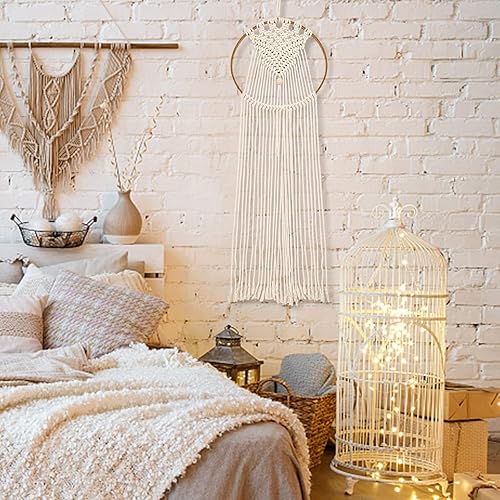 Miniatura 5 de DreamdaMoonnly macramé colgante de pared estilo bohemio atrapasueños decoración de pared borlas grandes hechas a mano tapiz tejido bohemio