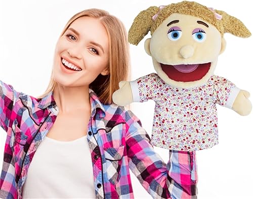 Miniatura 3 de Marionetas de mano para la familia, marionetas de peluche con apertura de boca, juguetes de juego de rol, marionetas para niños, juguete de