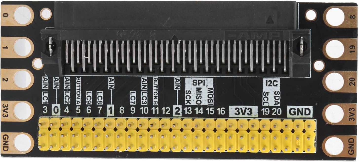 Microbit Breakout Module, Breakout Board for Micro:bit Edge Connector Interface External Expansion Board PCB Module