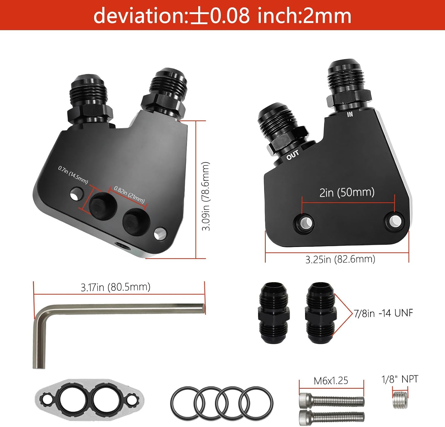 LS Oil Cooler Kit - Compatible with Corvette C5/C6/C7 (1997-2019) & for GM LS1-LS9 Engines - High Performance Oil Cooler Adapter