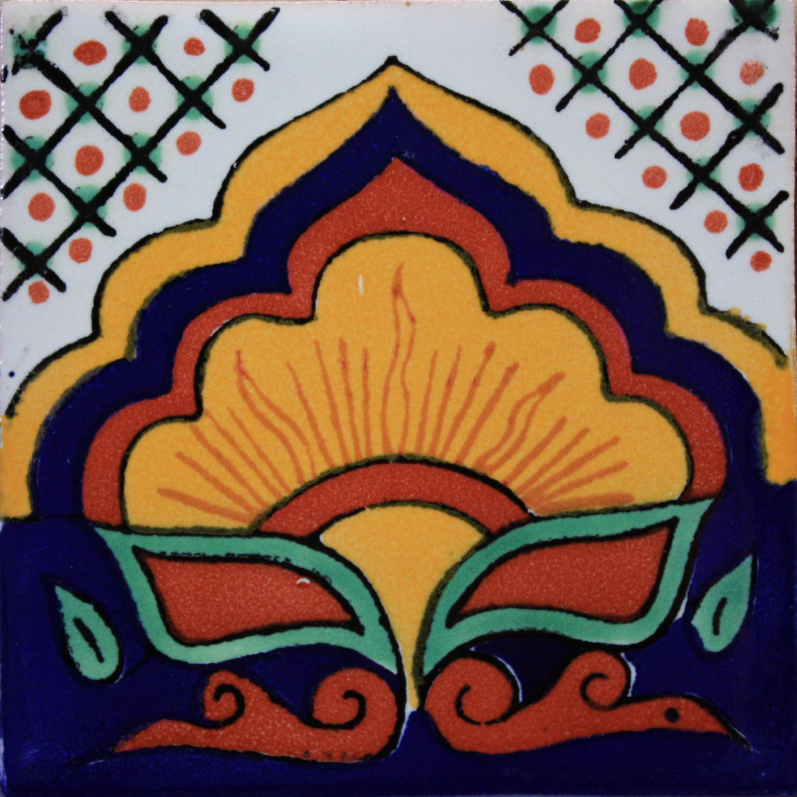 Carrelage mexicain talavera lever du soleil pour crédence cuisine chaleureuse