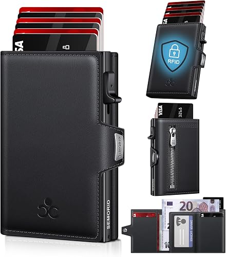 SEMORID Men's Wallet with Coin Compartment & RFID Protect…