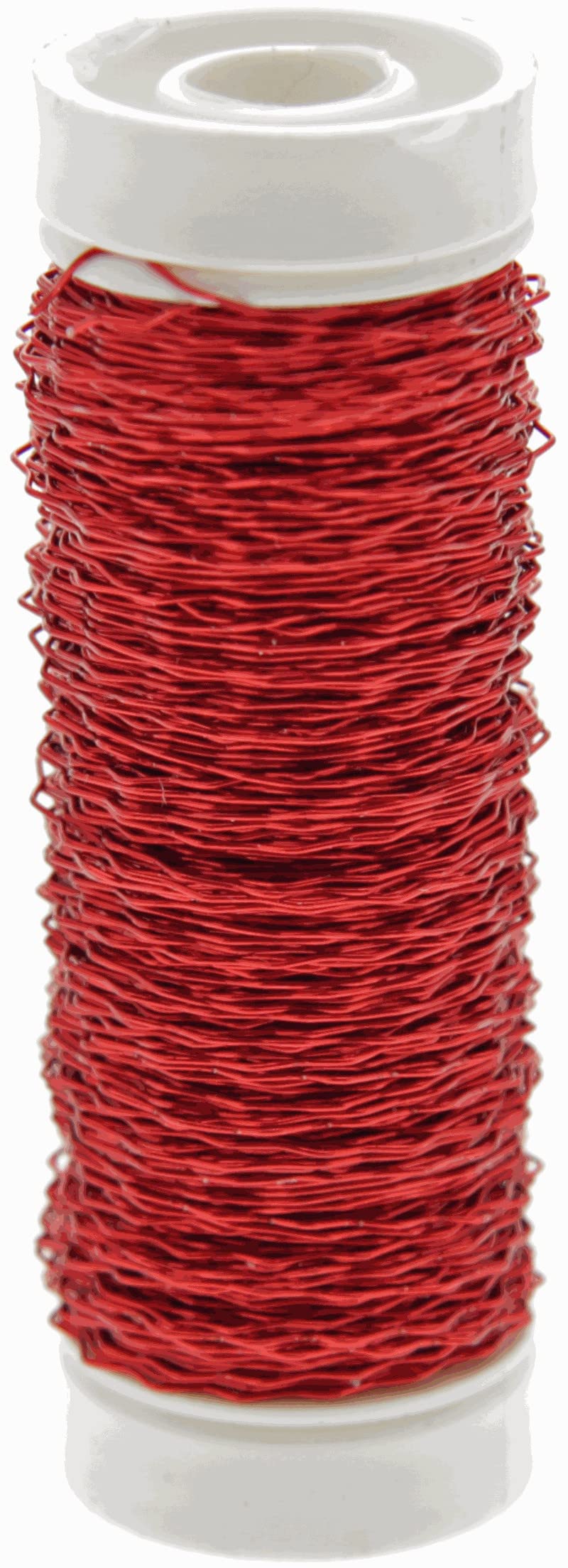 Corsage Creations Red Bullion Wire | Florist Wire | Strong & Malleable Craft Wire For Corsages, Floral Arrangements, And Diy Projects | Decorative Finish | Easy To Use Reel (0.3Mm X 25G)