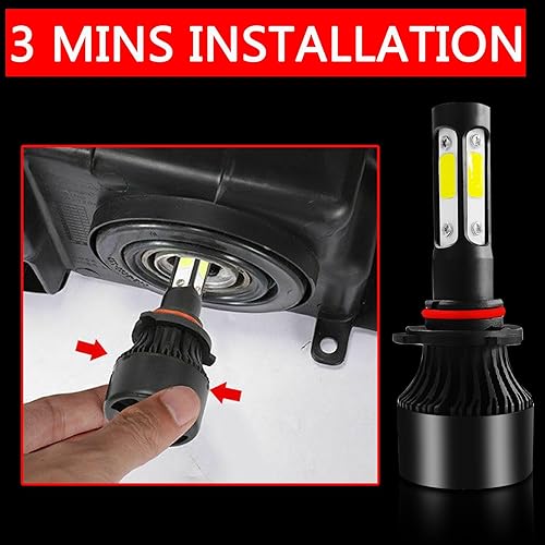 Miniatura 4 de Kit de bombillas LED para faros delanteros DODGE RAM 1500 2500 3500 2019 2020 2021, 9005HB3+H11 de haz alto+bajo + kit de luces antiniebla LED H11,