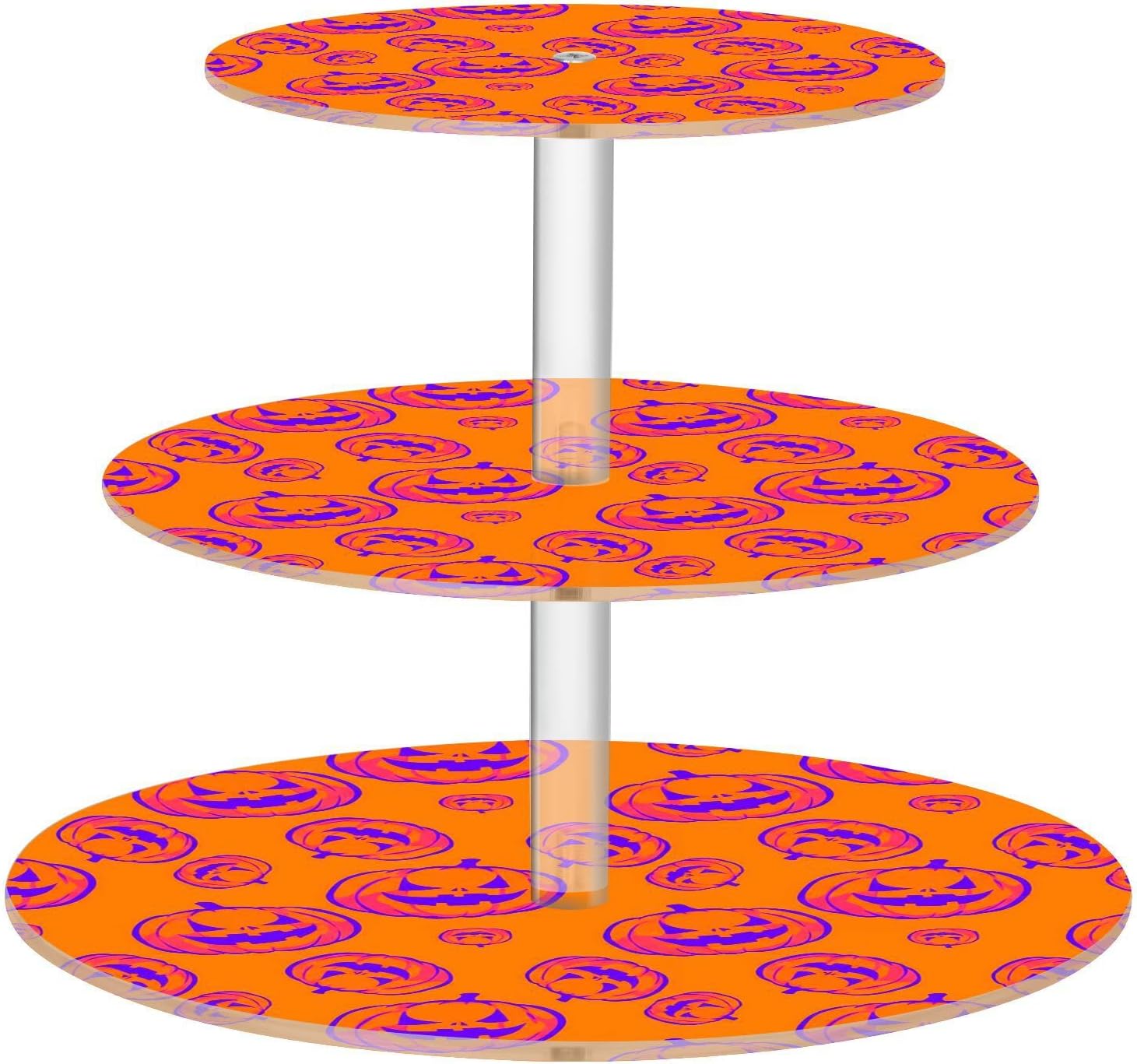 Pumpkin Halloween 3 Tier Acrylic Cupcake Stand, Cupcake Stand for 34 Cupcakes for Weddings,Christmas,Holidays,Parties,Birthday,Printed Cupcake Tower 23302052