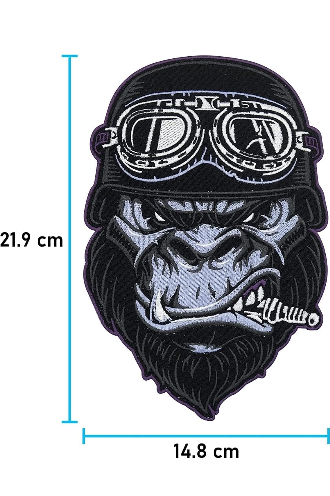 Juego de 3 parches bordados termoadhesivos para planchar o coser: «Big Set Patch» | Parches moteros para chalecos, vaqueros, camisetas, chalecos, etc