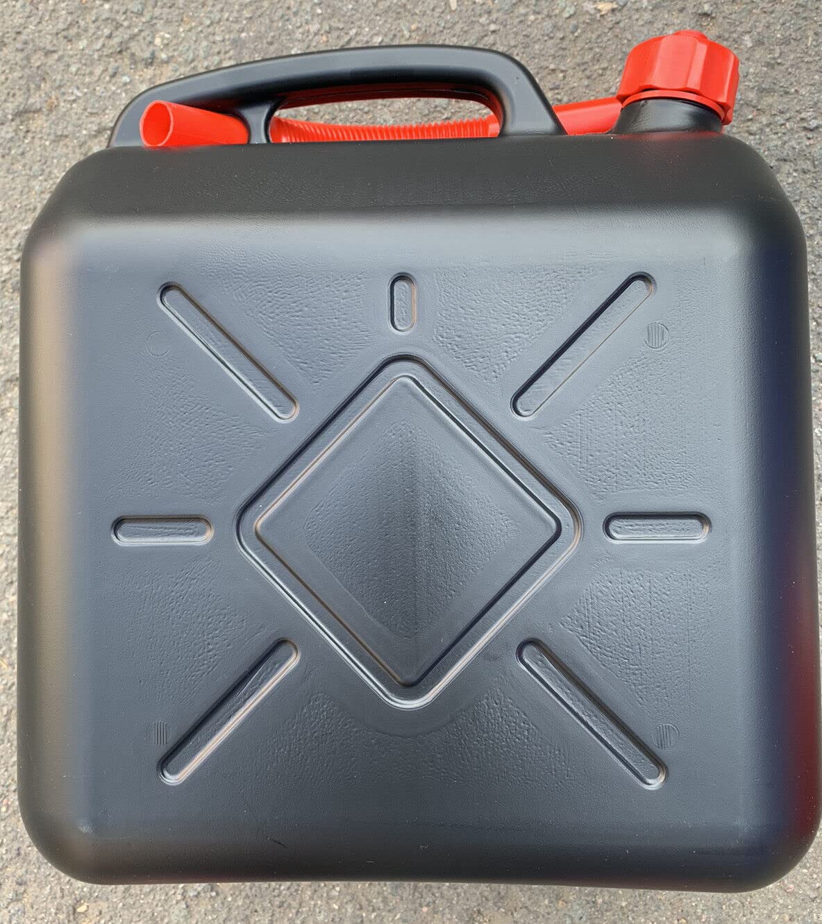 KOVA 13x Benzinkanister 10L SCHWARZ Kunststoff Dieselkanister Reservekanister Kraftstoffkanister 10 L Liter ltr Wasserkanister für Benzin Diesel Wasser AdBlue 10-Liter-Kanister Petrol Can Kanister