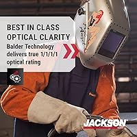 Vista 2 de Jackson Safety HLX Welding Hood with TrueSight II Digital Variable ADF Balder Technology - Lightweight Auto Darkening Welding Helmet - ANSI Z87.1