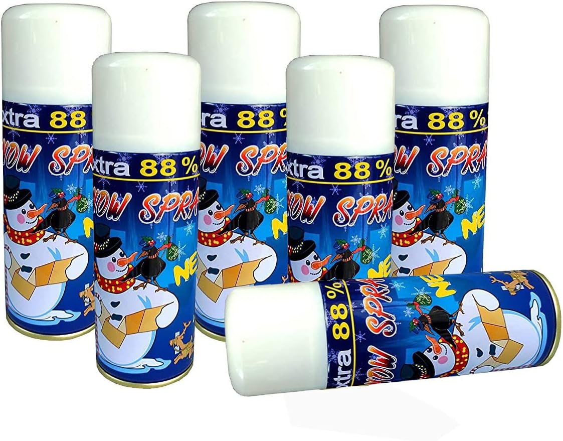 Snow Spray Party Celebration & Decoration (White) - (Pack of 6)