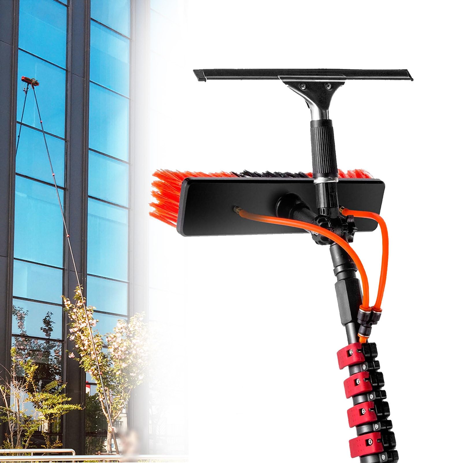 GTHTUHFD 3-12M Window Cleaning Pole,Window Cleaner Kit, Water/Hose Fed Pole, Cleaning Photovoltaic And Solar Panels,7M Rod,10.8M/36Ft,3.6M/12FT