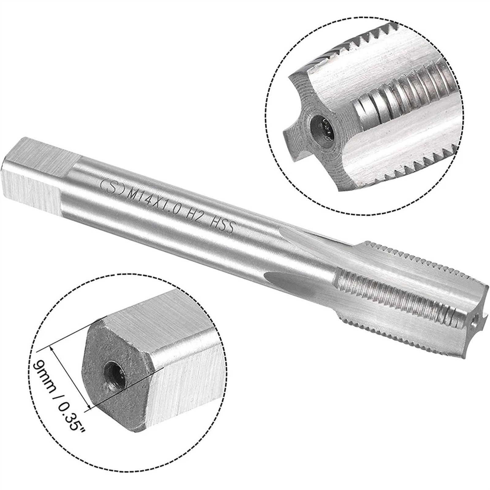 Zestaw gwintowników i narzynek HSS M14X1 mm Gwintownik i narzynka M14X1,0 mm Gwintownik metryczny Prawy gwintownik ze stali szybkotnącej Narzynki Narzędzia ręczne