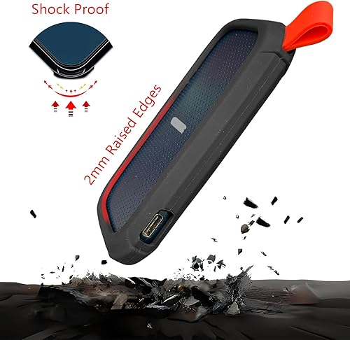 Miniatura 5 de Panbo Funda portátil para SSD SanDisk, compatible con el modelo SDSSDE30, bolsa organizadora de cables de viaje, funda externa a prueba de golpes