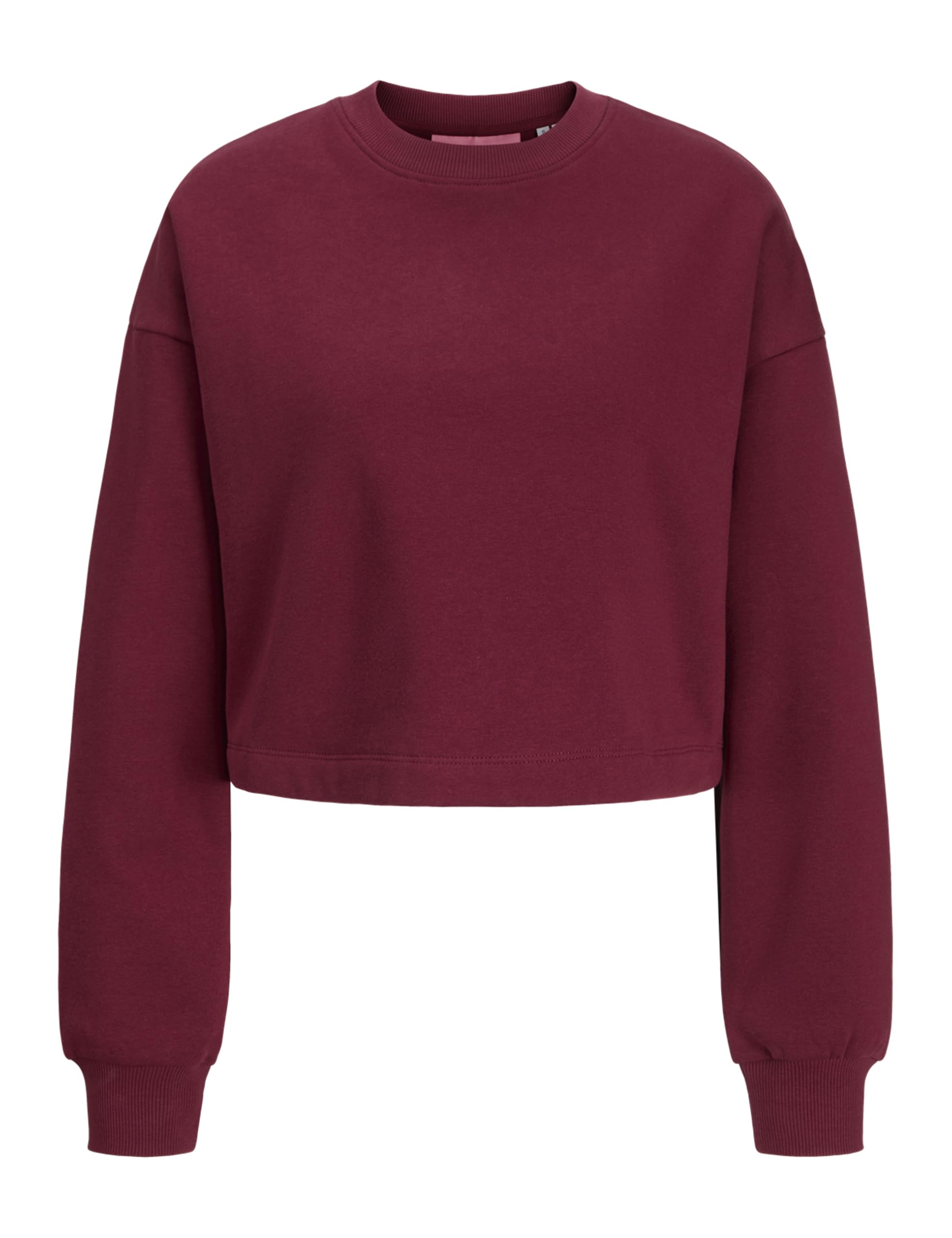 JACK & JONES Jxally Cropped RLX LS Crew SWT, Cabernet, M