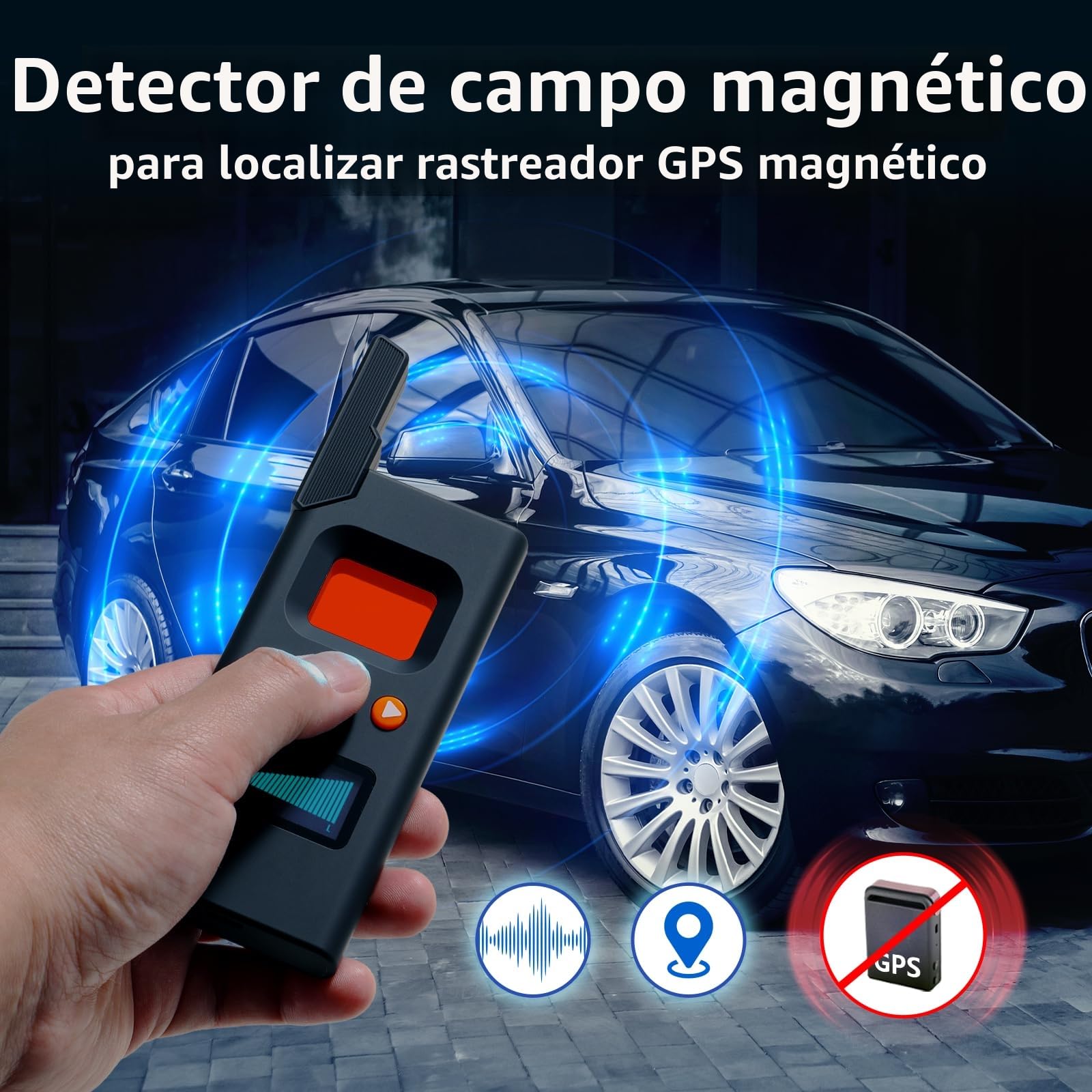 Detector Profesional de cámaras Ocultas y micrófonos – Antiespía, Escáner RF inalámbrico, Rastreador de Dispositivos de Escucha, Detector GPS y balizas magnéticas