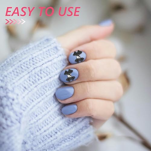 Miniatura 6 de 40 Uds. Accesorios de decoración de uñas de lazo, joyería de resina, pajarita oscura 3D, decoración de nudo, manicura, dijes de joyería de arte,