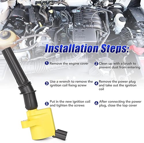 Miniatura 5 de Juego de 8 bobinas de encendido DG508 y bujías SP479 para Ford Expedition F150 F250 F350 Mercury Grand Marquis FD500 5.4 V8 1998 1999 2000 2001 2002