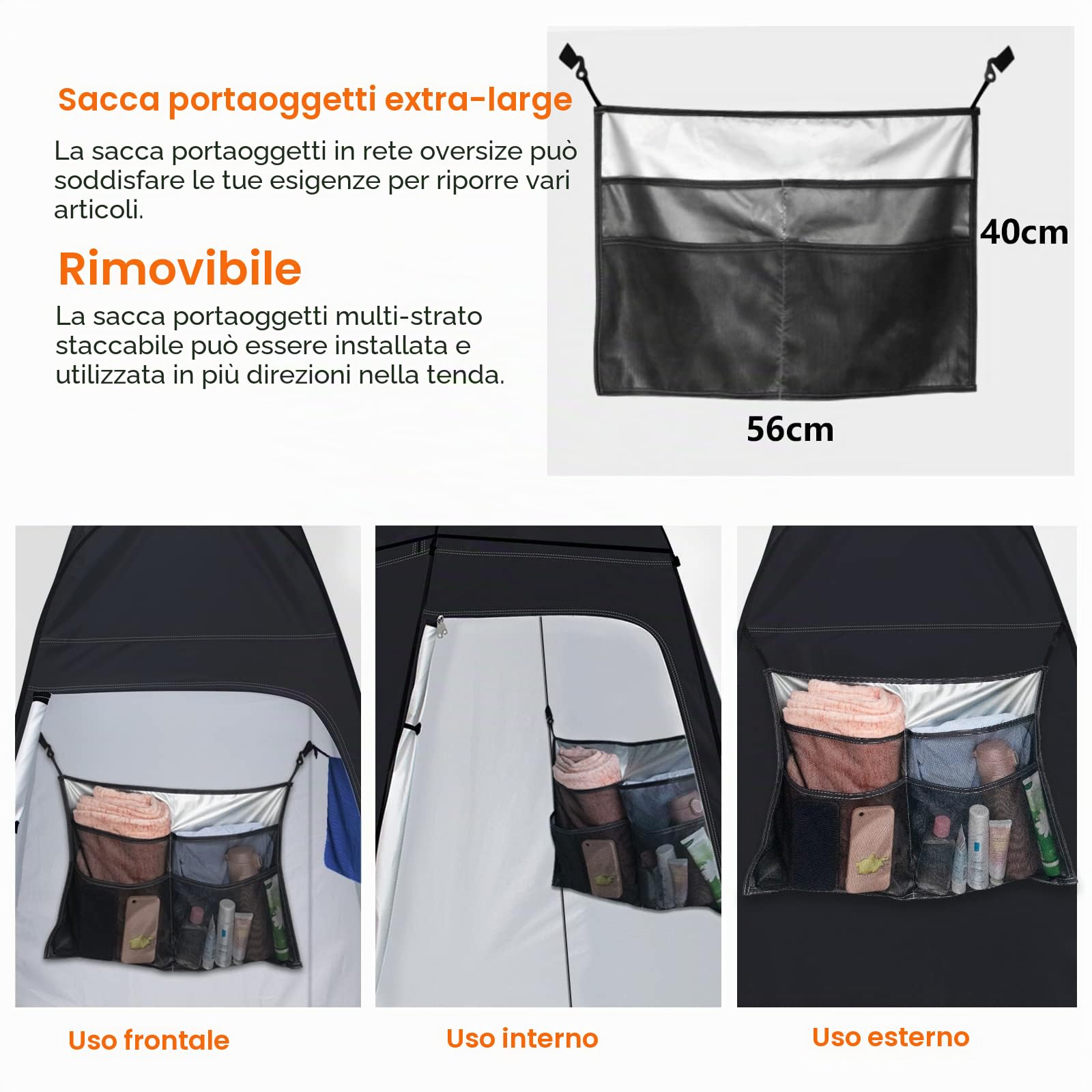 Tenda per WC pop up, portatile, per campeggio, privacy, spogliatoio, spiaggia, pesca, escursionismo, riparo dal sole (protezione UV)