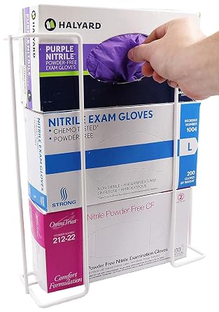 Omnimed Wire Glove Box Holder, Powder Coated Steel, Triple 16"H X 11.5"W X 4.25"D