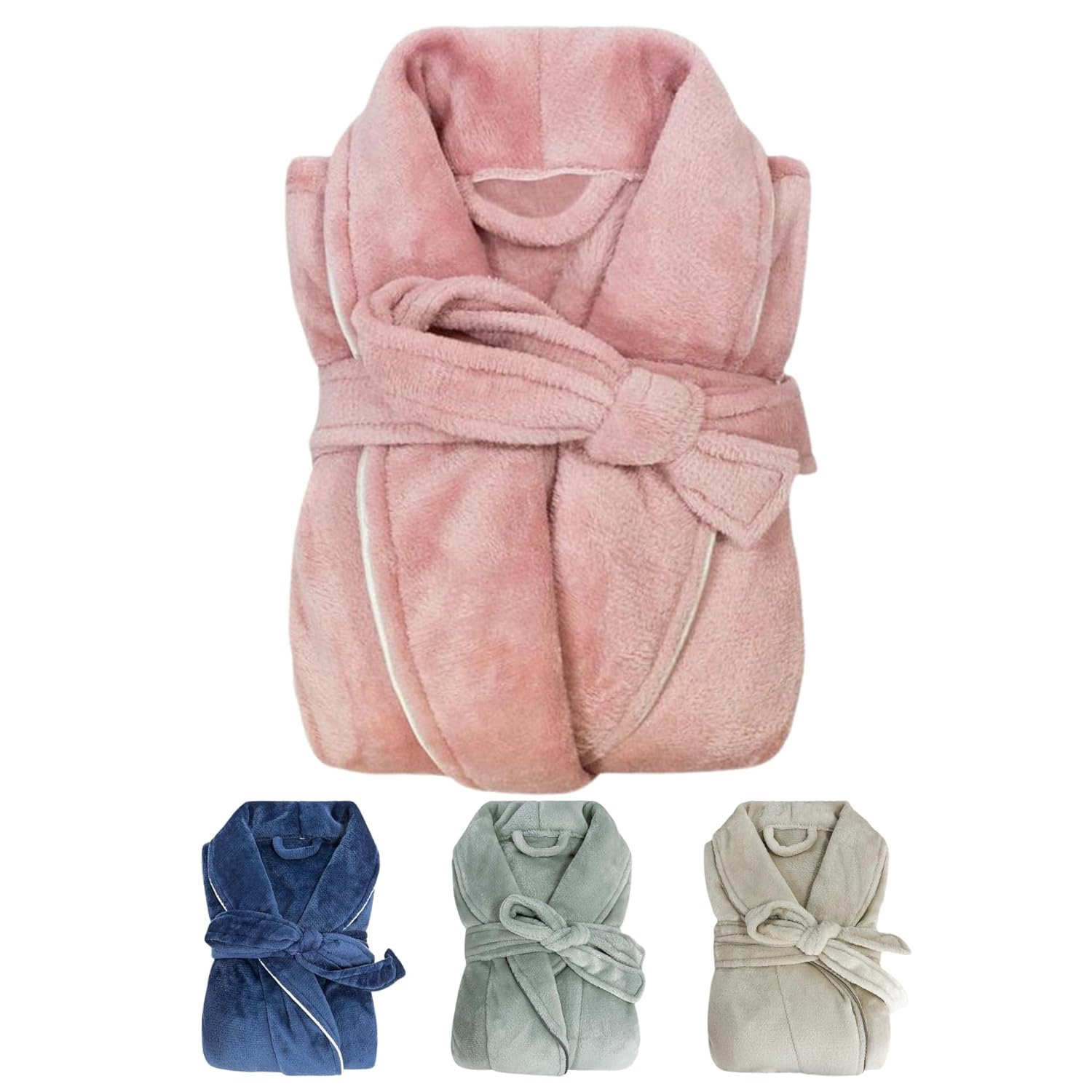 Roupão Neo Velour Microfibra Adulto G Extra Macio Unissex – Rosé – G