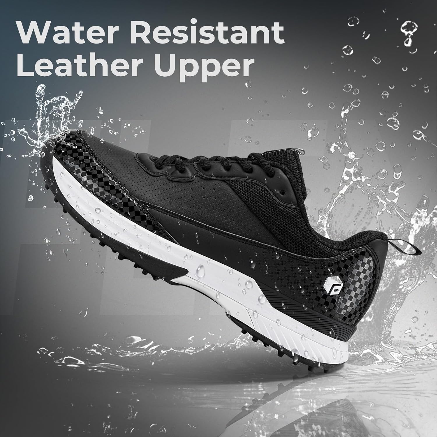 FitVille Wide Golf Shoes Men Professional Outdoor Water Resistant Golf Shoes for Course with Non-Removable Spikes - Image 7