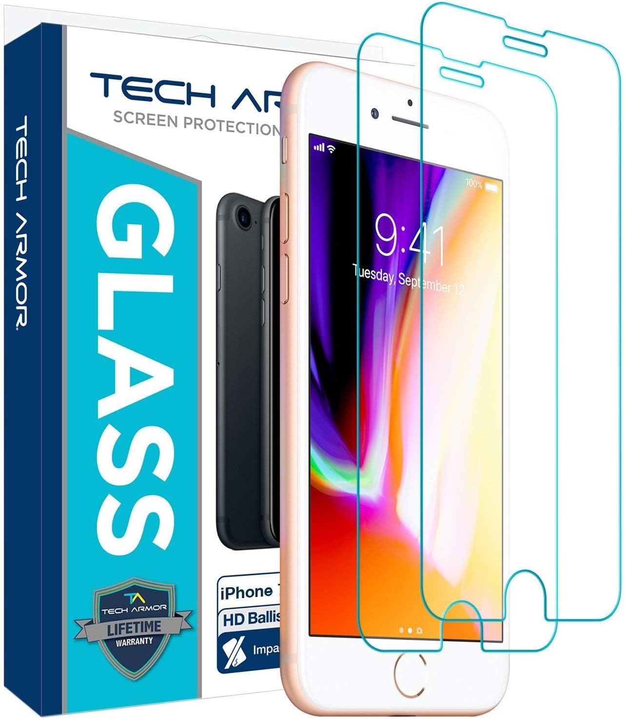 iPhone 7 Premium HD Clear Ballistic Glass Screen Protector, 1-Pack - Clear