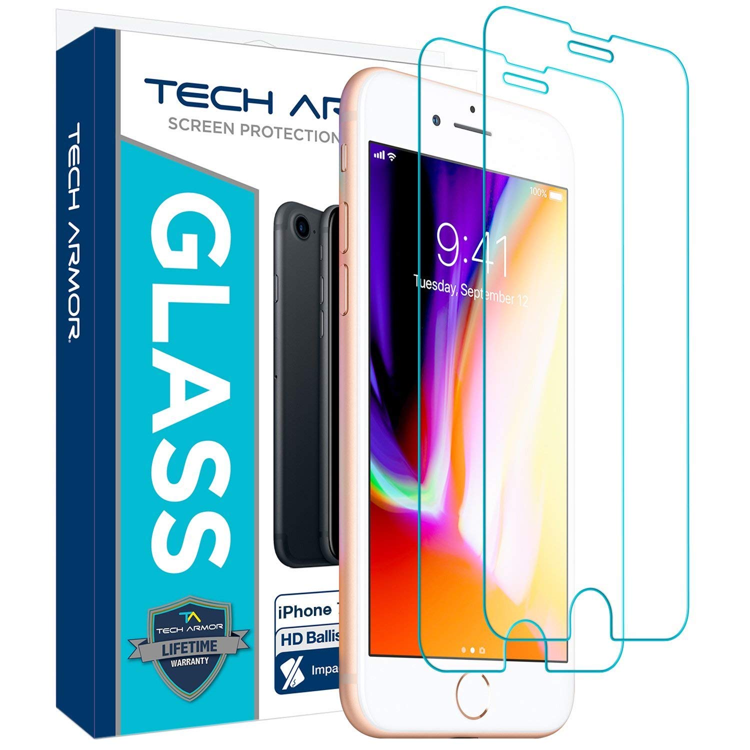 iPhone 7 Premium HD Clear Ballistic Glass Screen Protector, 1-Pack - Clear