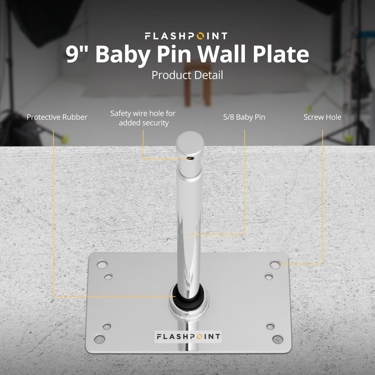Flashpoint 9" Baby Pin Wall Plate