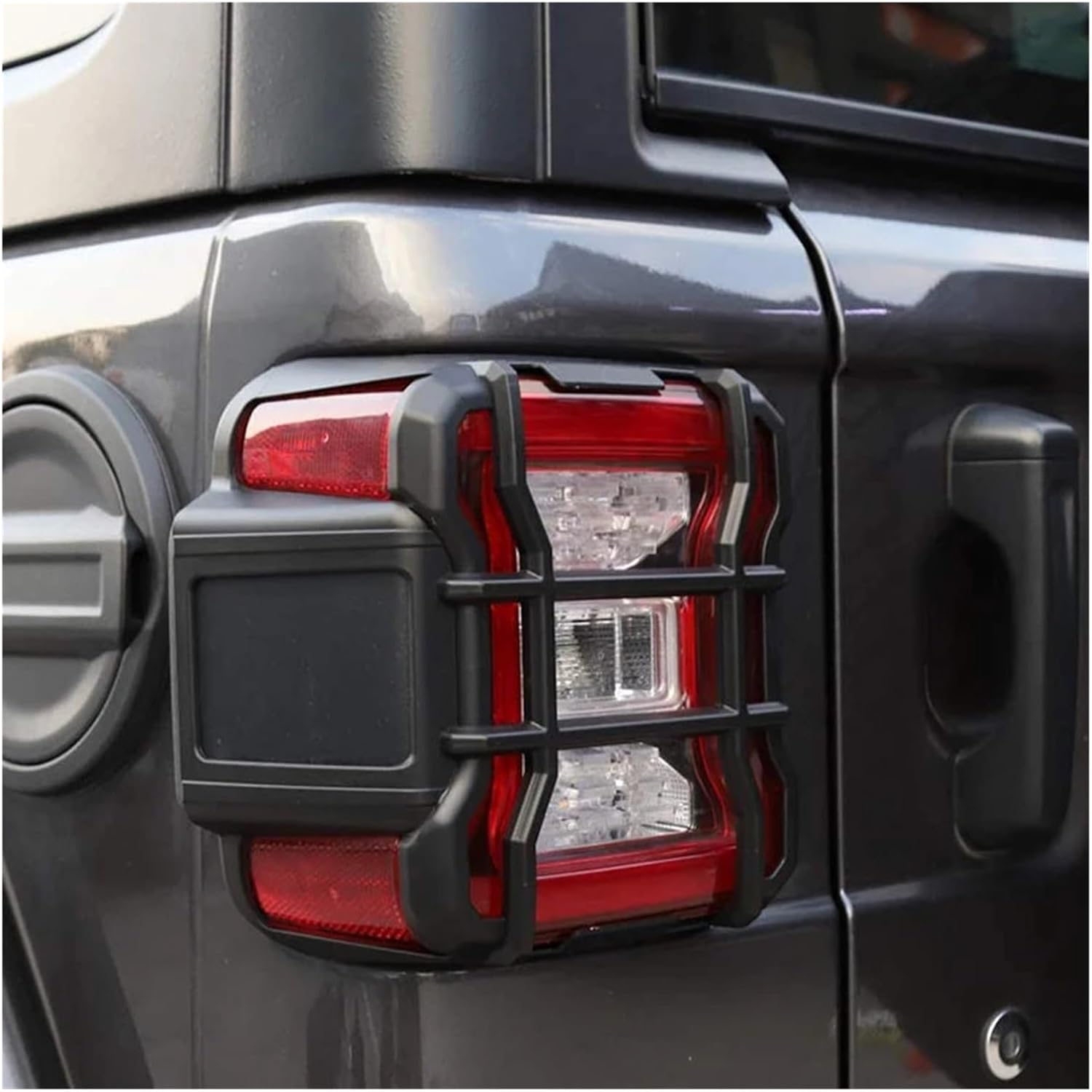 Light Guards Rear Taillights (Tail Light) Covers Protector Compatible With 2018 2019 2020 Jeep Wrangler JL JLU Rubicon Sport Sahara