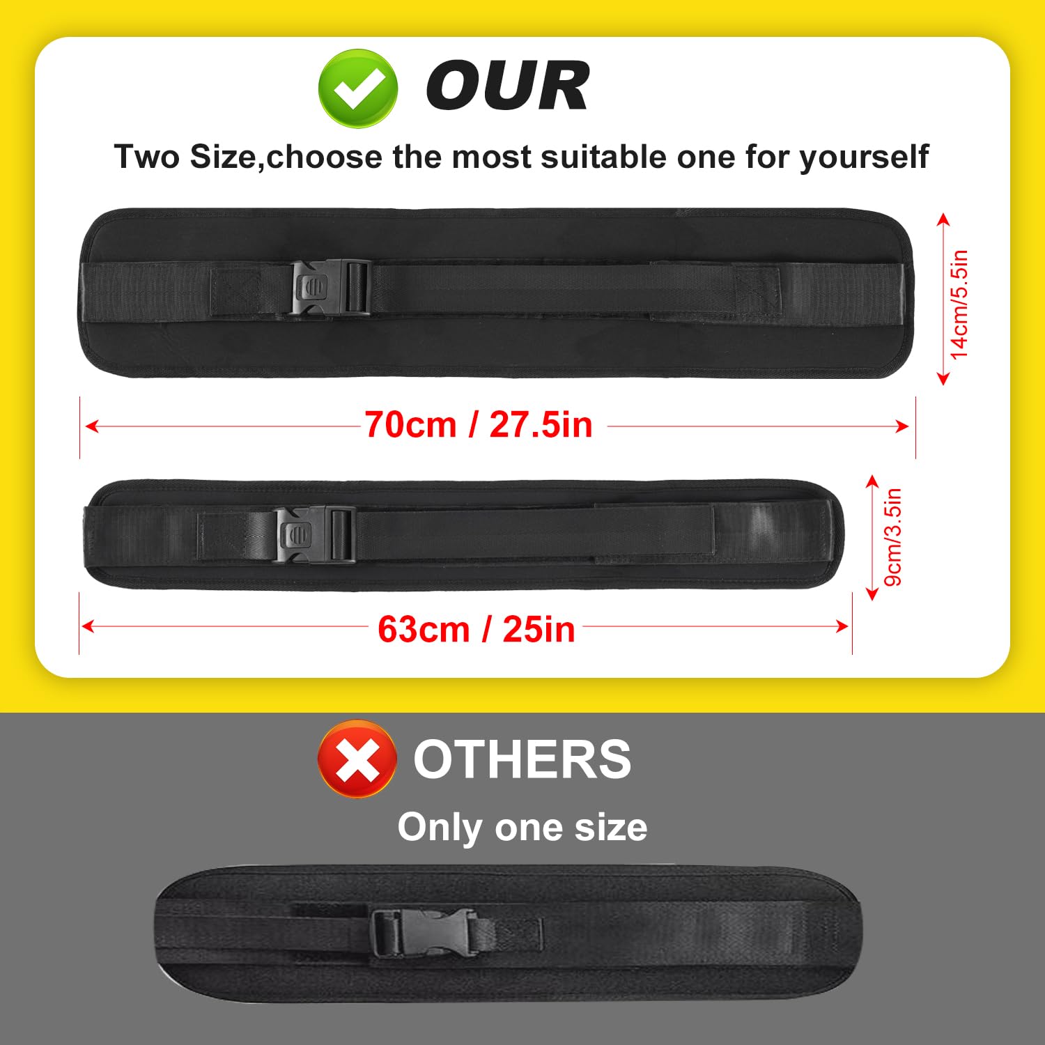 Hip Thrust Belt for Dumbbells, Booty Belt for Hip Thrust, Heavy Duty Adjustable Straps and Slip-Resistant Padding with Quick Side Release Buckles (Medium)