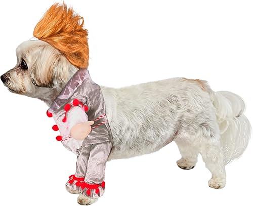 Miniatura 7 de Rubie's IT Movie Walking Pennywise - Disfraz para mascotas, talla L