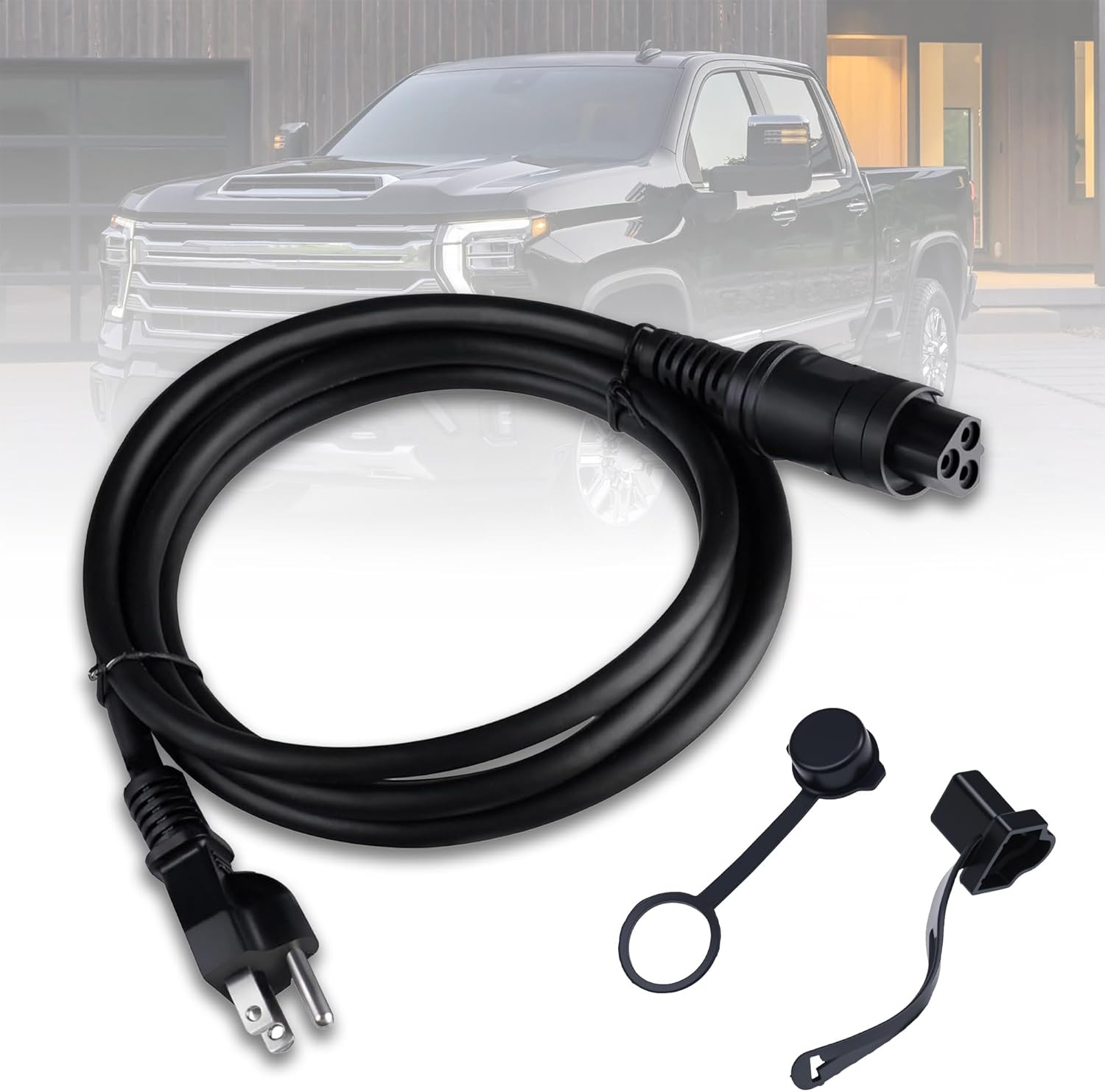 Engine Block Coolant Heater Extension Cord Compatible with Chevy Silverado 1500/2500/3500 HD Duramax 2019-2024 Heavy-Duty Gauge Wire