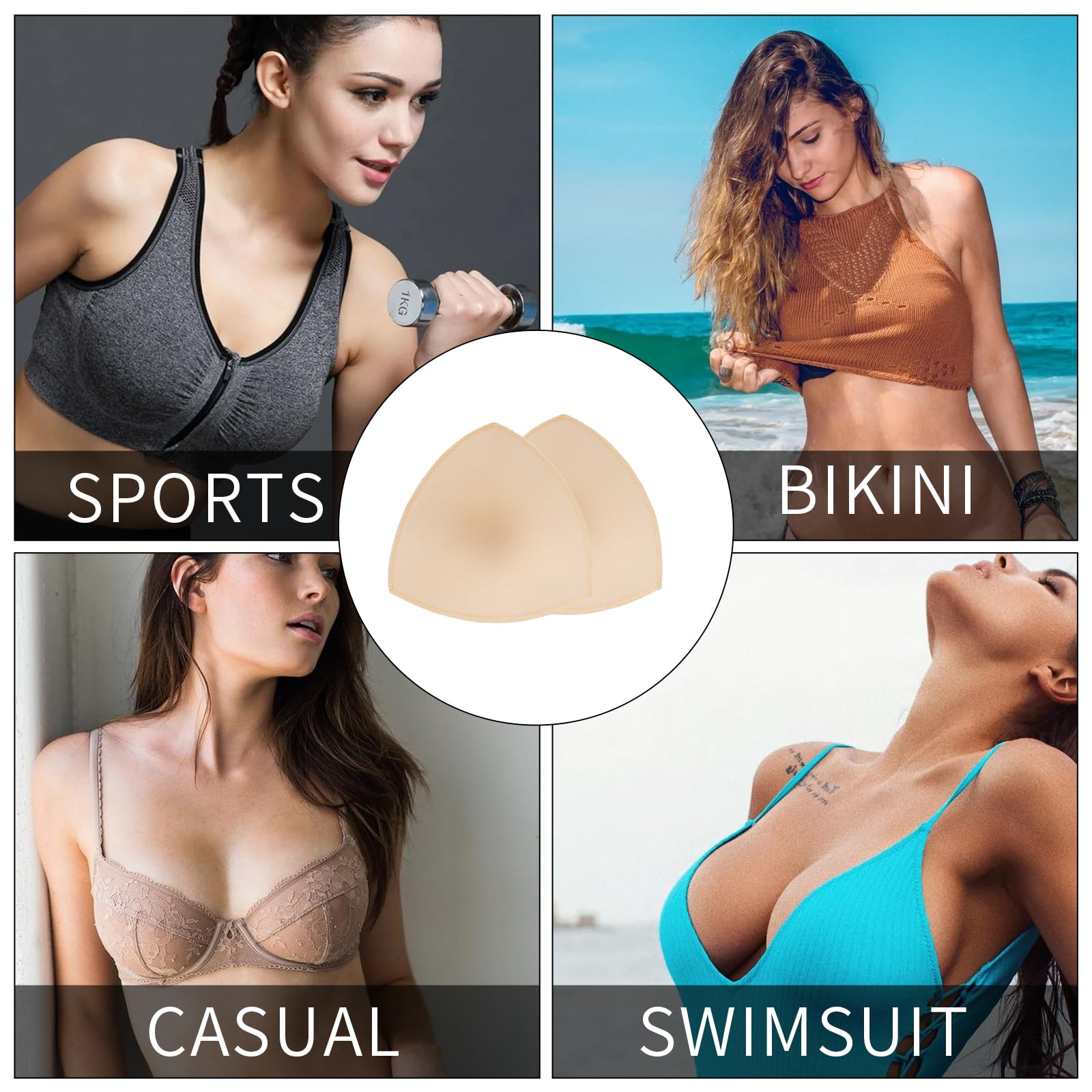 Mozeat Lens Wkładki do biustonosza, biustonosza, wkładki, bikini, wkładki do biustonosza, wyściółka biustonosza, wodoodporne, wkładki, wyjmowany biustonosz sportowy