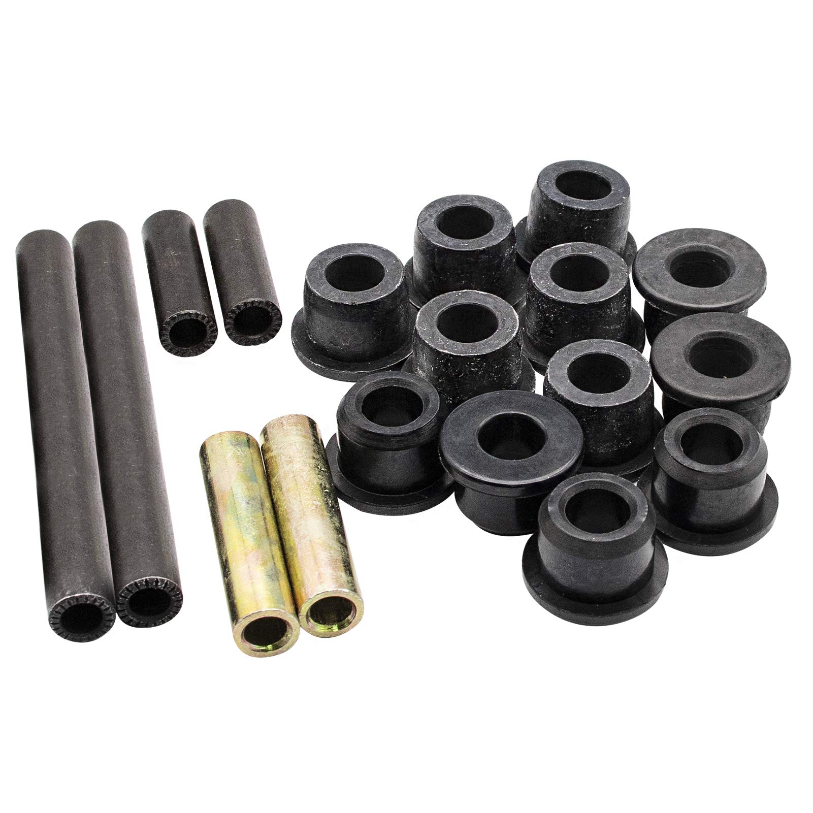 Golf Cart Front Leaf Spring and Front Upper A Arm Suspension for Club Car Precedent and 2018-up Tempo Golf Cart, Bushing and Sleeve Kit OEM#102956201, 102288101, 102287601, 102287701