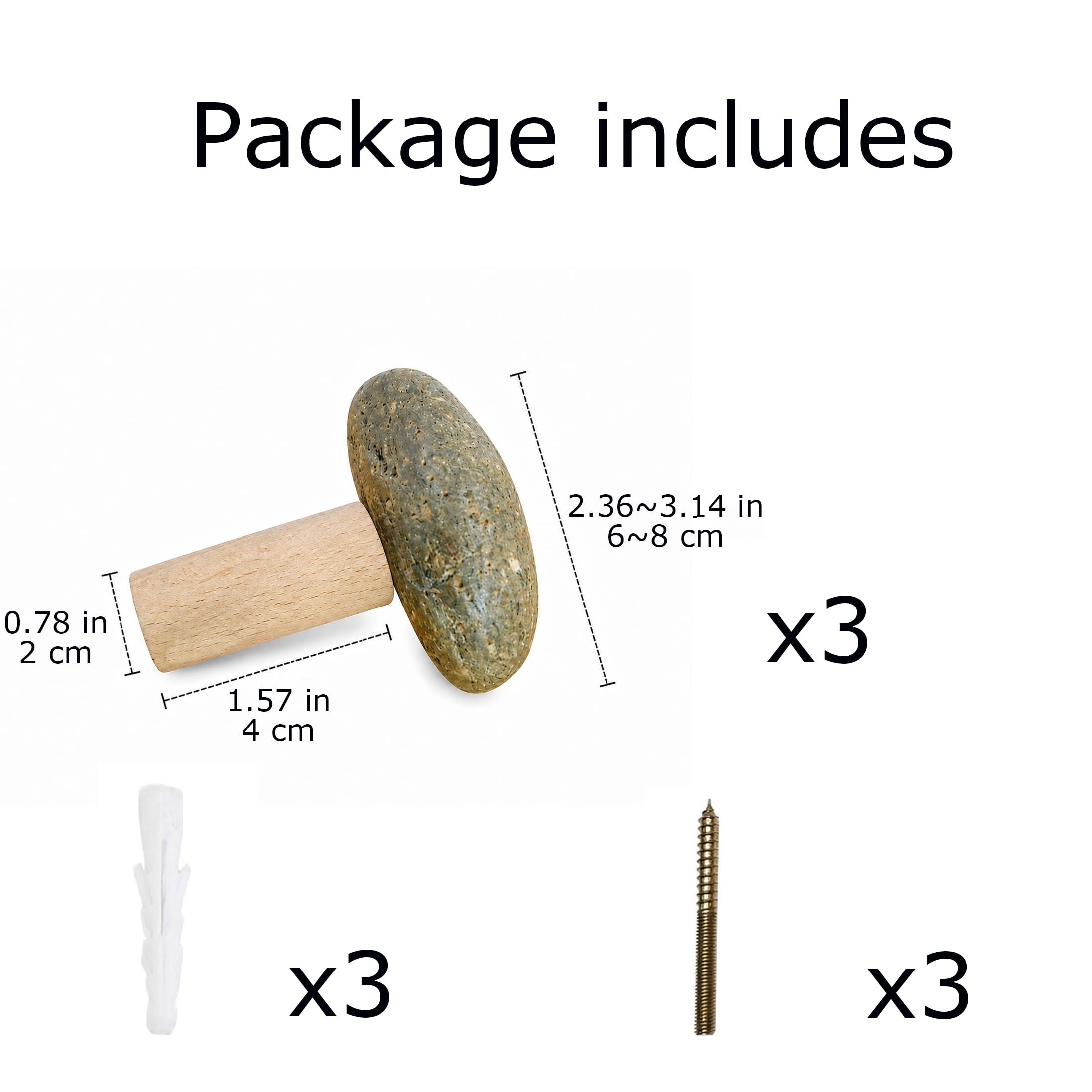 Perchero De Pared Moderno Y Único Ganchos para Pared 6~8cm,3 Pack